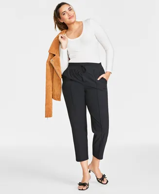 Women's Drawstring Commuter Pants, Created for Macy's