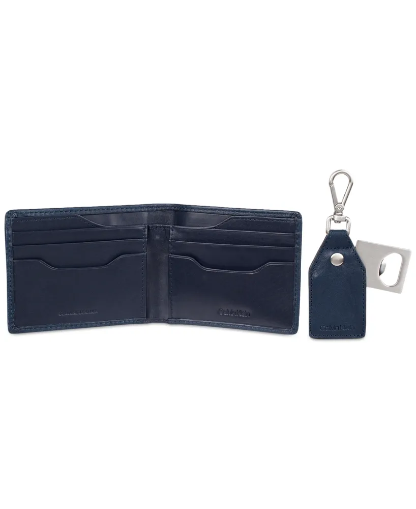 Calvin Klein Ck Men's Leather Key Fob Bifold Wallet Keychain Gift Box Set  79535 | eBay