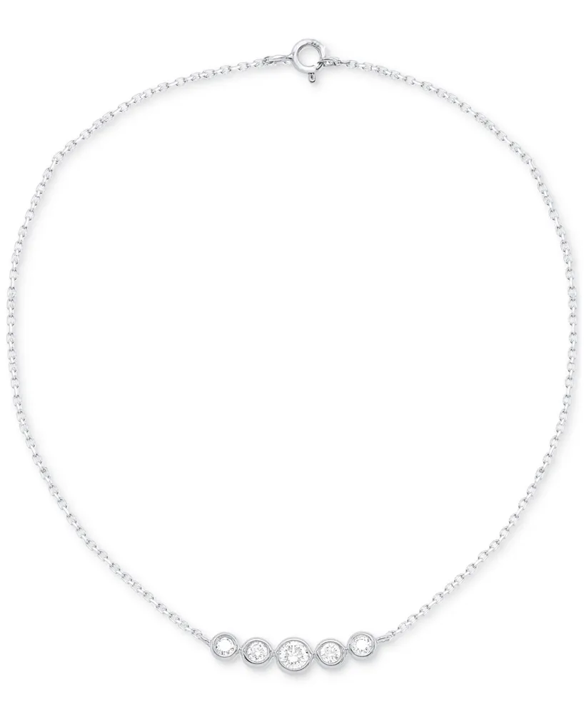 Forever Grown Diamonds Lab-Created Diamond Graduated 18" Statement Necklace (1/5 ct. t.w.) in Sterling Silver