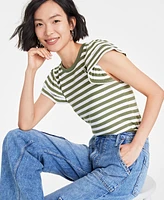 On 34th Women's Flutter-Sleeve Ribbed Top