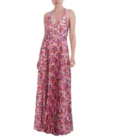 Laundry by Shelli Segal Women's Pleated Maxi Dress