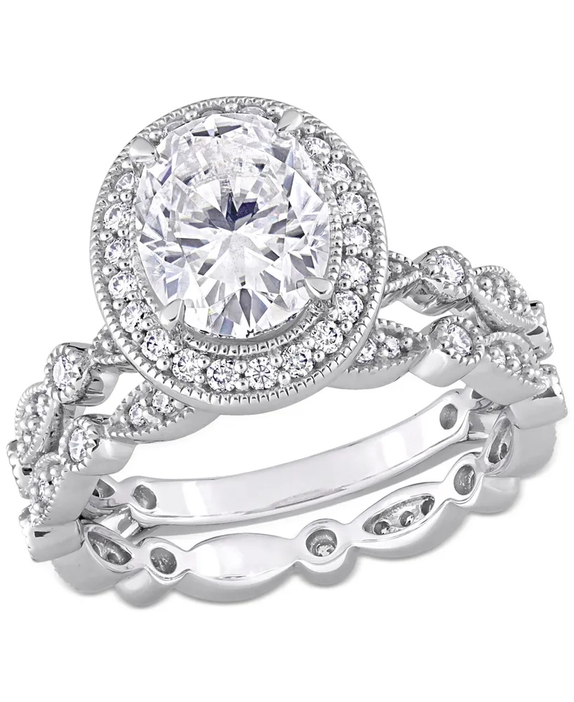 Moissanite Halo Bridal Set (2-1/2 ct. t.w.) 10k White Gold