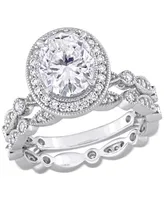 Moissanite Halo Bridal Set (2-1/2 ct. t.w.) 10k White Gold