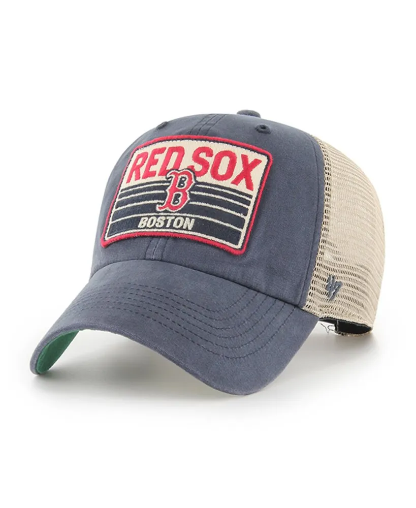 Men's '47 Brand Navy Boston Red Sox Four Stroke Clean Up Trucker Snapback Hat