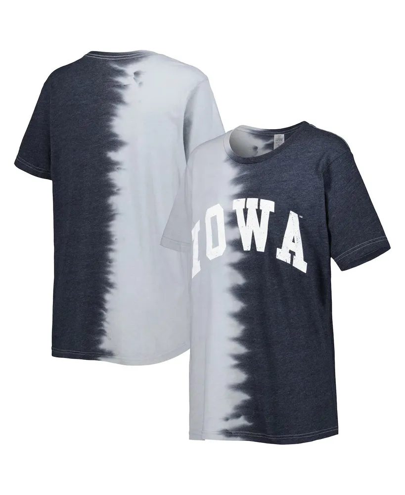 Women's Gameday Couture Black Iowa Hawkeyes Find Your Groove Split-Dye T-shirt