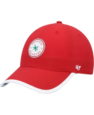 Men's '47 Brand Scarlet Ohio State Buckeyes Microburst Team Clean Up Adjustable Hat