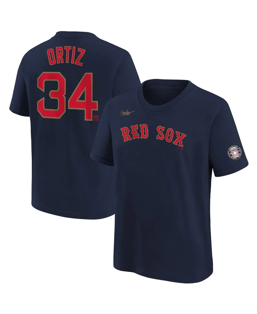 Nike Big Boys and Girls Nike David Ortiz Navy Boston Red Sox 2022 Hall of  Fame Logo Name Number Graphic T-shirt