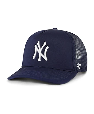 Men's '47 Brand Navy New York Yankees Foamo Trucker Snapback Hat