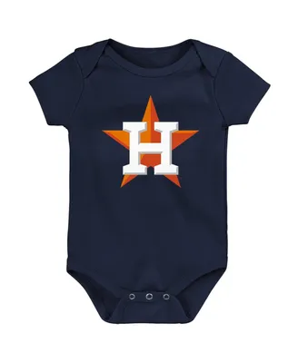 Newborn and Infant Boys Girls Navy Houston Astros Primary Team Logo Bodysuit