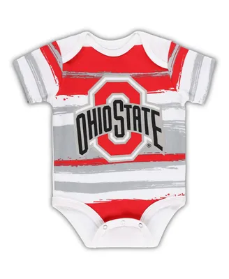 Newborn and Infant Boys Girls White Ohio State Buckeyes Team Favorite Bodysuit