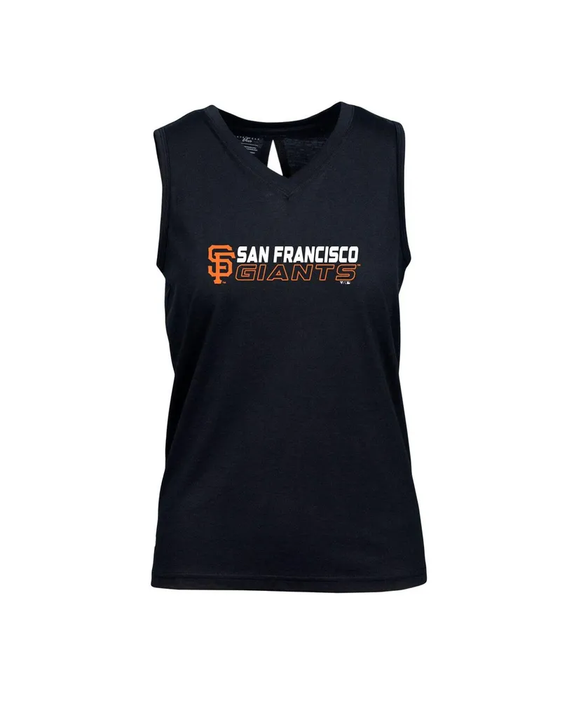 Women's LevelWear Black San Francisco Giants Paisley Chase V-Neck Tank Top