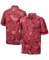 Men's Colosseum Cardinal Arkansas Razorbacks The Dude Camp Button-Up Shirt