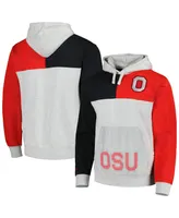 Men's Mitchell & Ness Heather Gray Ohio State Buckeyes Tie-Breaker Pullover Hoodie