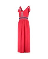 Women's G-iii 4Her by Carl Banks Red Los Angeles Angels Game Over Maxi Dress