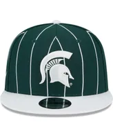 Men's New Era Green, White Michigan State Spartans Vintage-Like 9FIFTY Snapback Hat