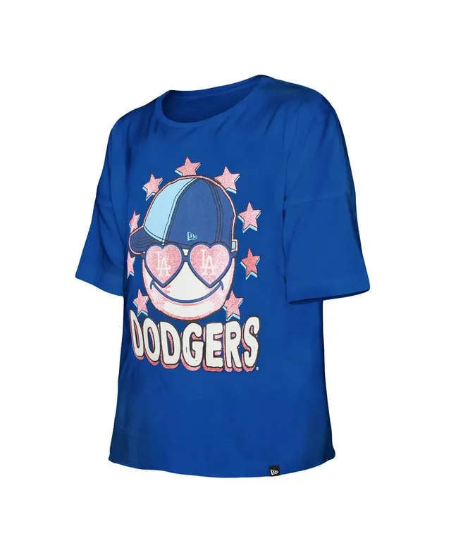 New Era Women's Los Angeles Dodgers Pinstripe V-Neck T-Shirt - Macy's