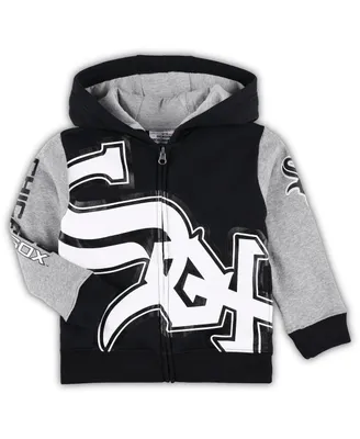 Toddler Boys and Girls Black Chicago White Sox Poster Board Full-Zip Hoodie