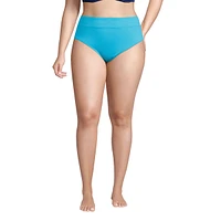 Lands' End Plus High Leg Waisted Bikini Swim Bottoms