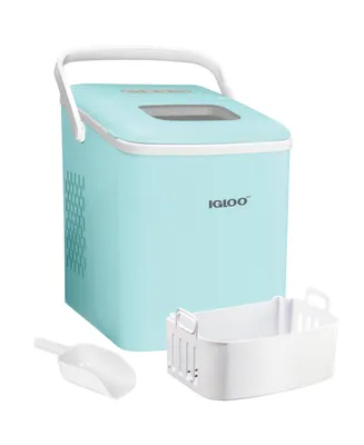 Igloo 26 Pound Automatic Self-Cleaning Portable Countertop Ice Maker Machine with Handle Igliceb26Hnaq