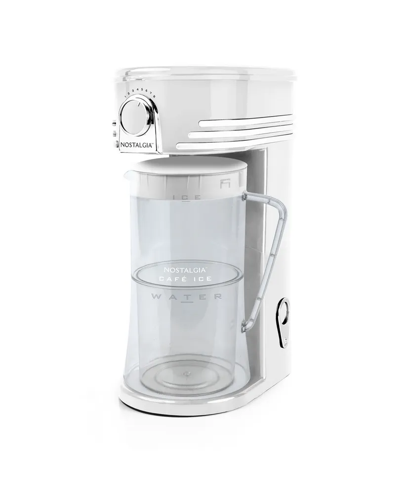 Nostalgia Cafe Ice 3 Quart Iced Coffee And Tea Brewing System with Plastic Pitcher