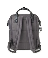 Baggallini Soho Backpack - Smoke, Faux Python Trim