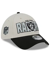 Men's New Era Stone, Black Las Vegas Raiders 2023 Nfl Draft 39THIRTY Flex Hat