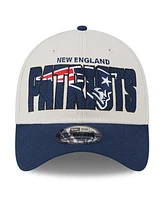 Men's New Era Stone, Navy England Patriots 2023 Nfl Draft 39THIRTY Flex Hat