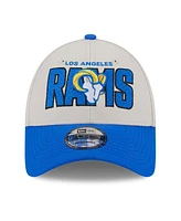 Men's New Era Stone, Royal Los Angeles Rams 2023 Nfl Draft 9FORTY Adjustable Hat