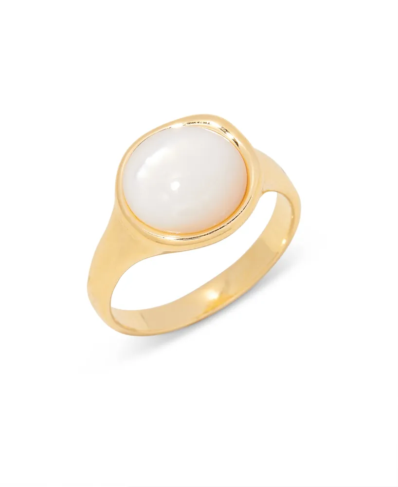 brook & york 14K Gold-Plated Anna Cultured Mother of Pearl Ring
