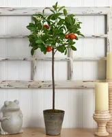 Nearly Natural 38" Potted Faux Orange Tree