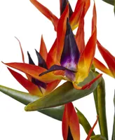 Nearly Natural Silk Birds of Paradise & Vase