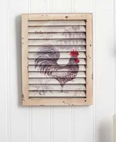 Nearly Natural Rooster Window Shutter Wall Decor