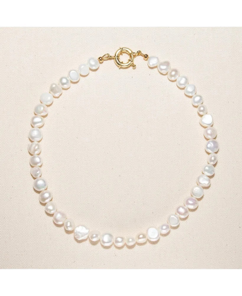 Joey Baby 18K Gold Plated Freshwater Pearls - Pete Necklace 17" For Unisex