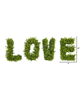 Love Boxwood Artificial Wall Decoration