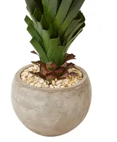 Nearly Natural Spiked Agave Artificial Plant in Sand Colored Bowl