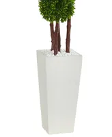 Nearly Natural 4' Boxwood Artificial Topiary Tree in Planter Uv Resistant