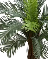 Nearly Natural 4.5' Cycas Artificial Tree in Oval Planter Uv Resistant