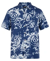 Hurley Men's Rincon Print Short Sleeve Button-Up Shirt