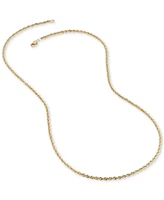 14k Gold Diamond-Cut Rope Chain 20" Necklace (2-1/2mm)