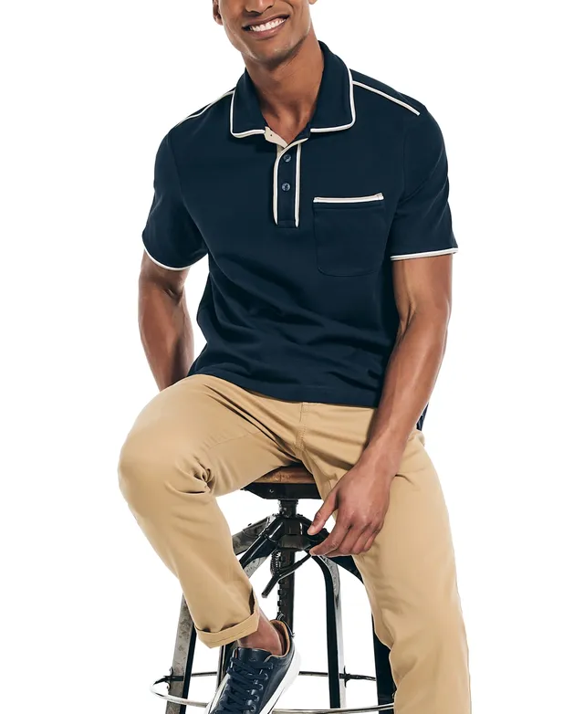 Men's Classic-Fit Icon-Print Performance Deck Polo Shirt