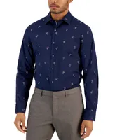 Bar Iii Men's Slim-Fit Mushroom-Print Dress Shirt, Created for Macy's