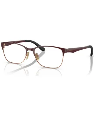 Vogue Eyewear Women's Square Eyeglasses, VO3940 54 - Top Bordeaux, Rose Gold