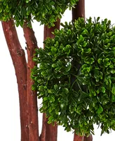 Nearly Natural 5' Boxwood Artificial Indoor/Outdoor Tree