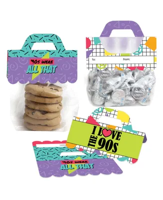 90's Throwback Diy 1990s Party Favors Candy Bags with Toppers 24 Ct - Assorted Pre