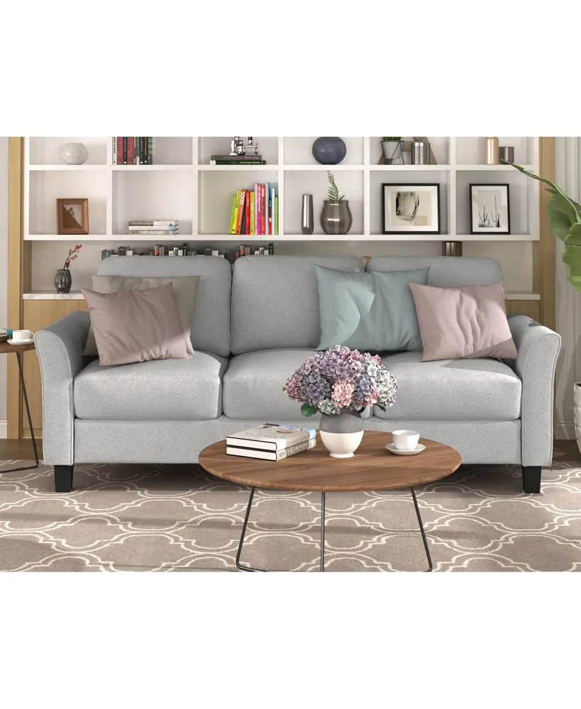 Simplie Fun 3-Seat Sofa Living Room Linen Fabric Sofa (3-Seat Sofa)