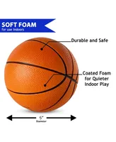 5" Foam Mini Basketball for Sklz Pro Mini Basketball Hoop, 2 Pack | Safe & Quiet Small Basketball for Over The Door Mini Hoop Sets