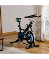 Soozier Stationary Indoor Cycling Exercise Bike, Adjustable Comfortable Seat w/ Cushion, Grip Handlebar, Lcd, 22 lbs. Weight Limit, Flywheel Cardio Wo