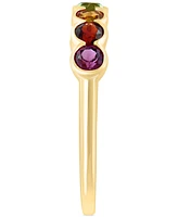 Effy Multi-Gemstone Scalloped Band (7/8 ct. t.w.) in 14k Gold-Plated Sterling Silver