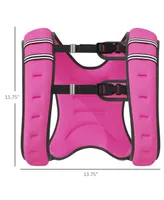 Soozier Body Weighted Vest with Pocket, Soft Skin-Friendly Weighted Workout Vest, Adjustable Weighted Running Equipment, 17.6 lbs., Pink