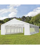 Outsunny 20' x 40' Heavy-duty Large Wedding Tent with Sidewalls, Gray